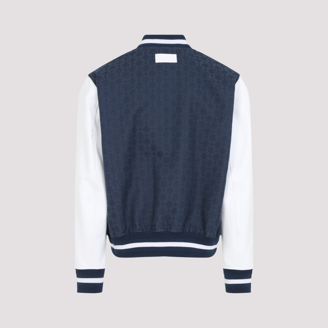 Shop Givenchy Textured Navy Bomber Jacket In Blue