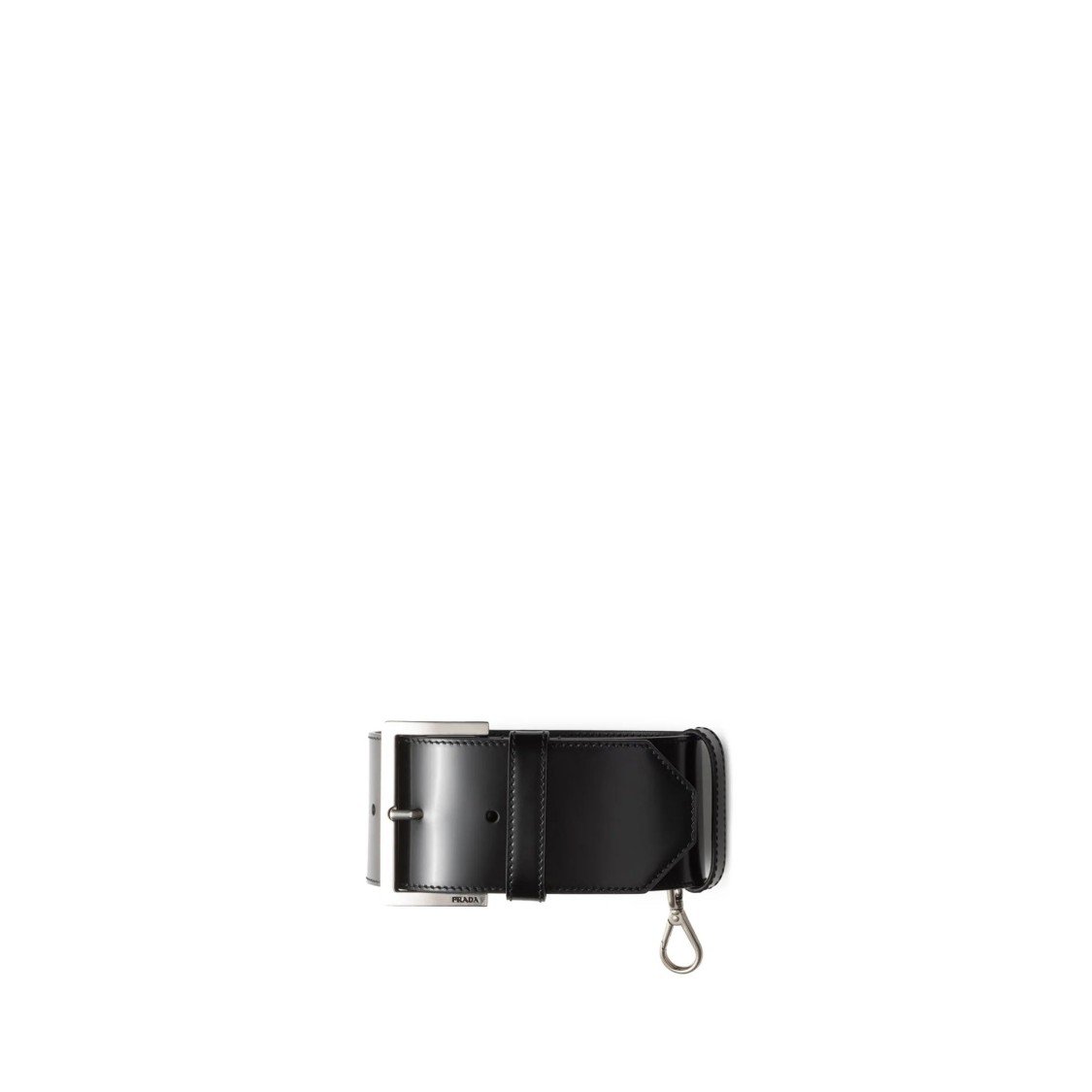 Prada Leather Wrist Strap In Black