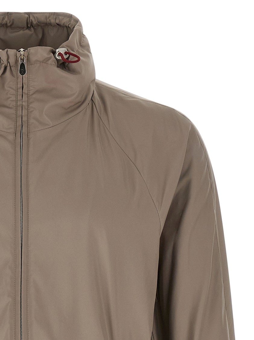 Brunello Cucinelli Foldable Unlined Jacket Puffer Jackets Gray In Brown