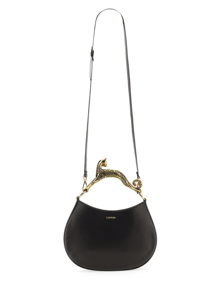 Shop Lanvin "cat" Borsa Hobo Bag In Black