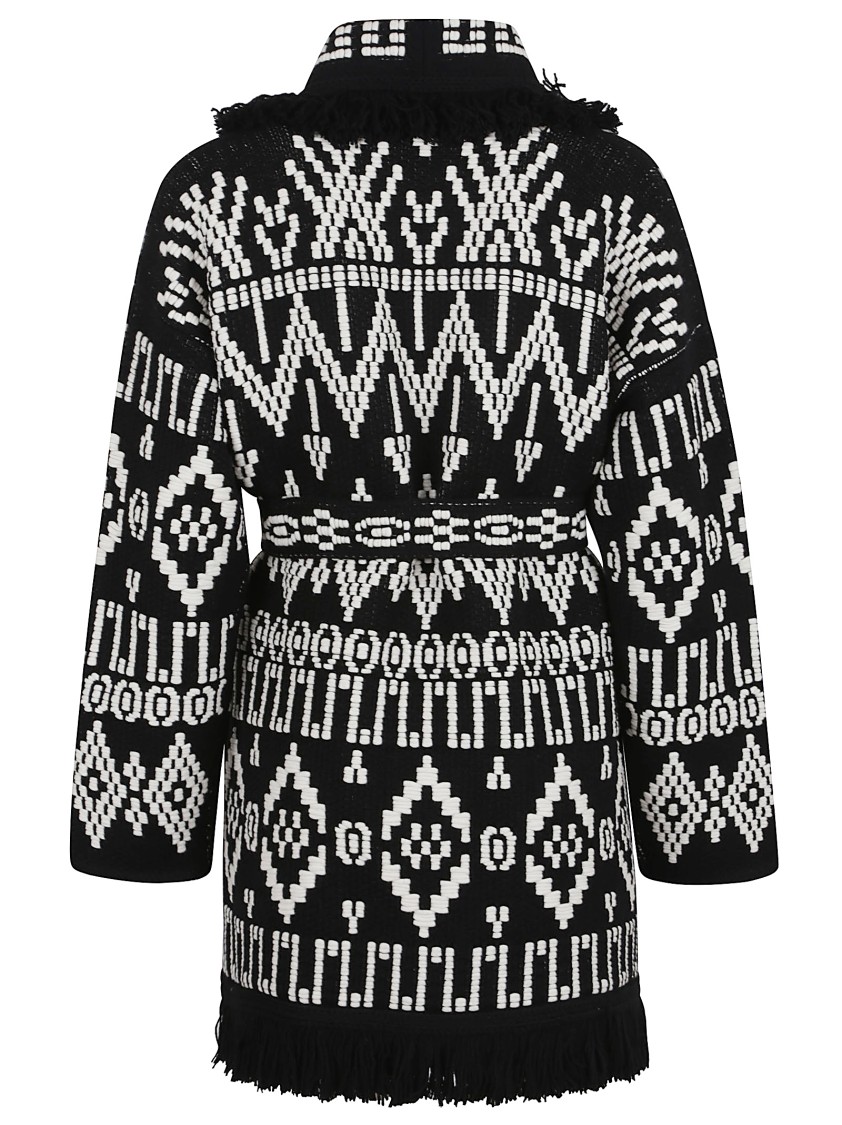 Alanui Geometric Patterned Virgin Wool And Cotton Cardigan