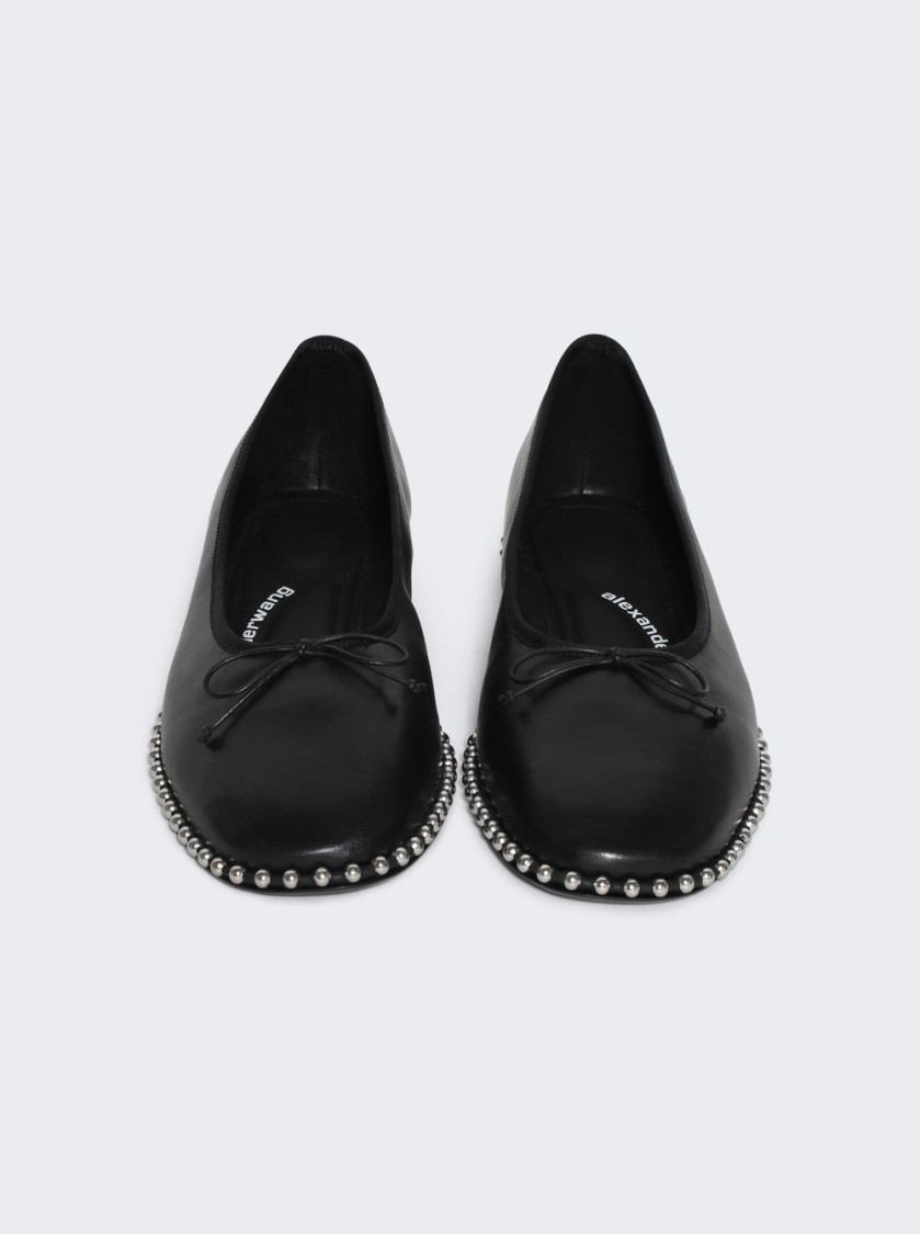 Shop Alexander Wang Lina Ballchain Flat Black