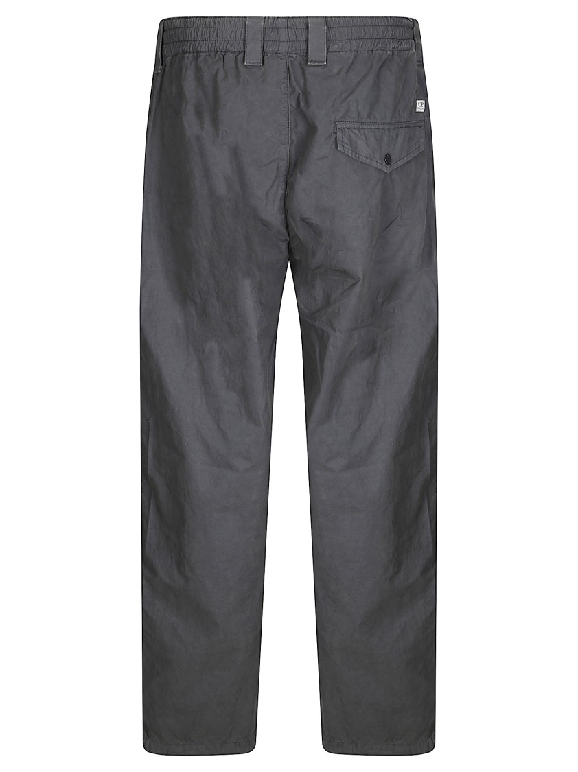 C.p. Company Drawstring Flap-pocket Trousers In Gray