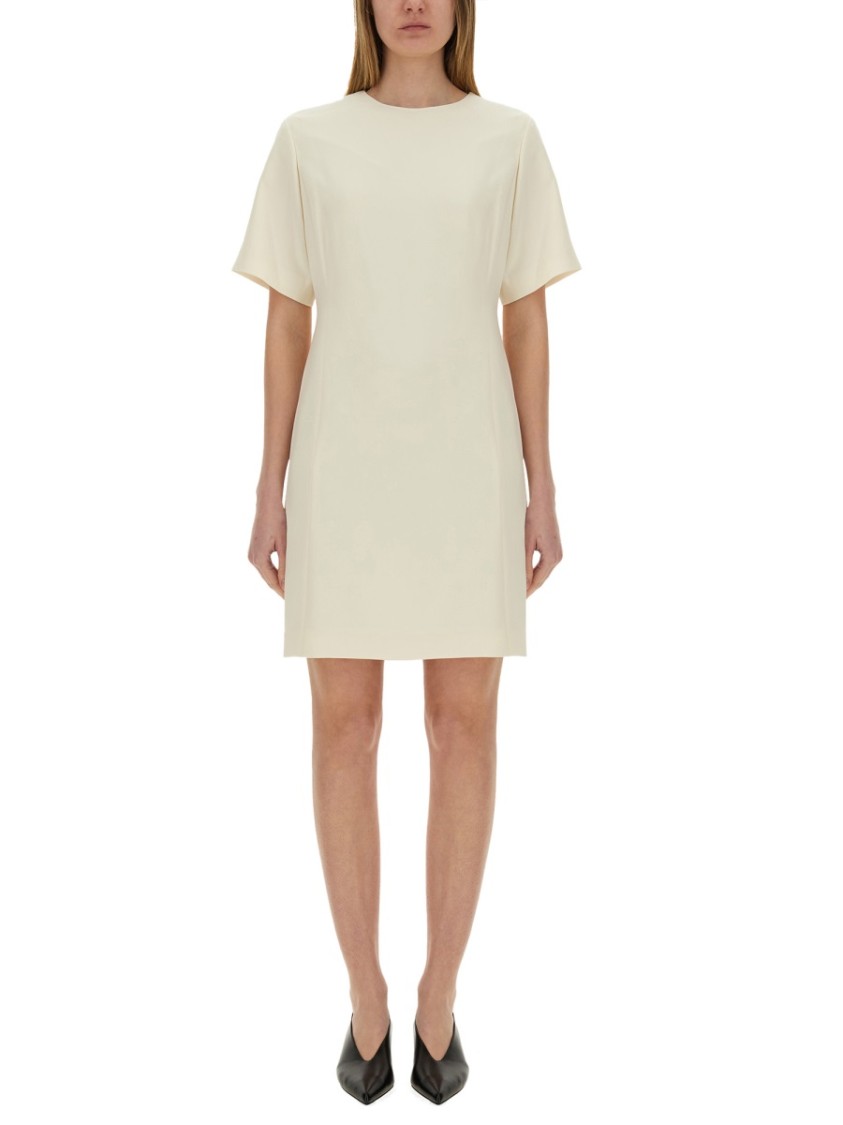 Theory Boxy Short Dress In Neutrals
