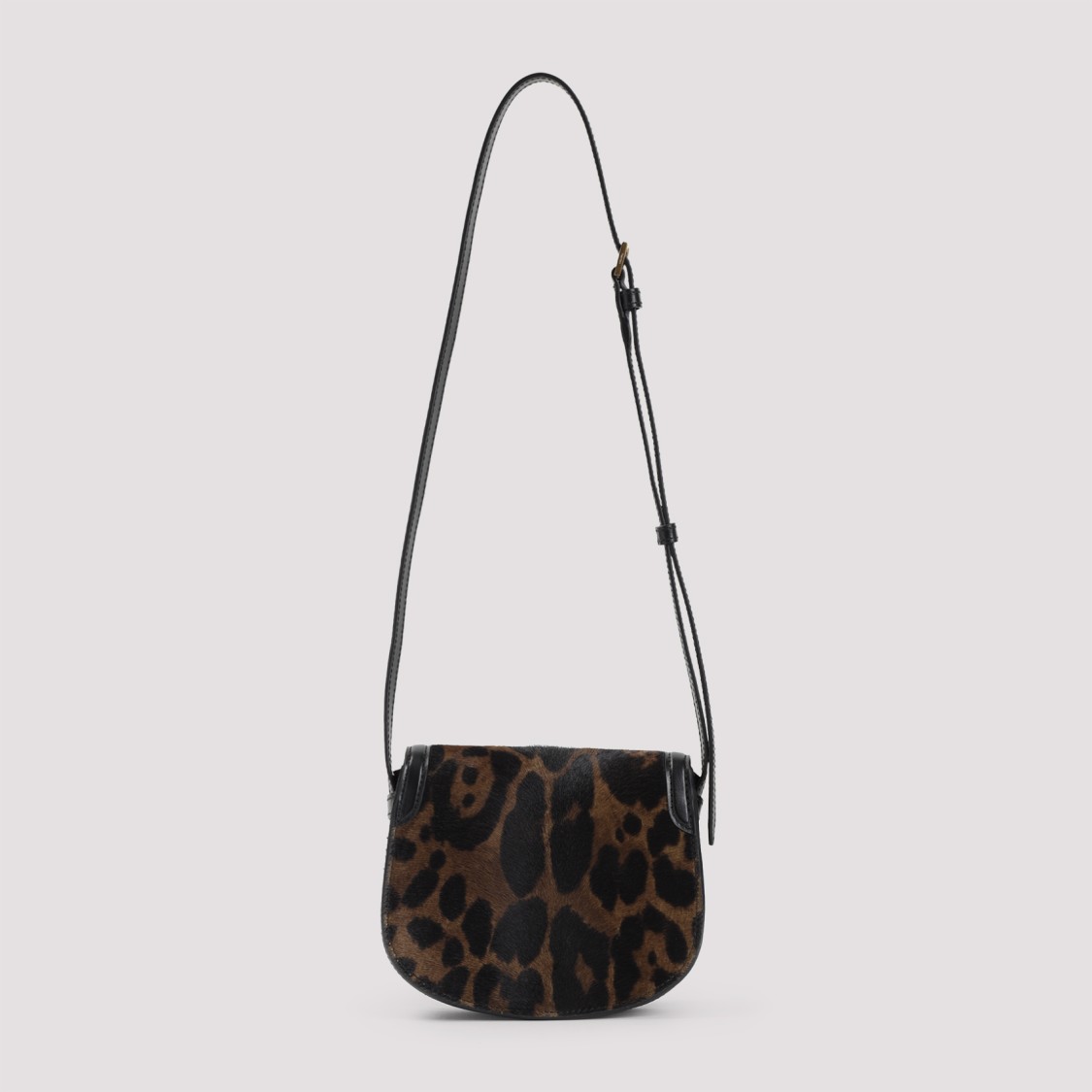Tom Ford Wallis Leather-trimmed Leopard-print Calf Hair Shoulder Bag In Black