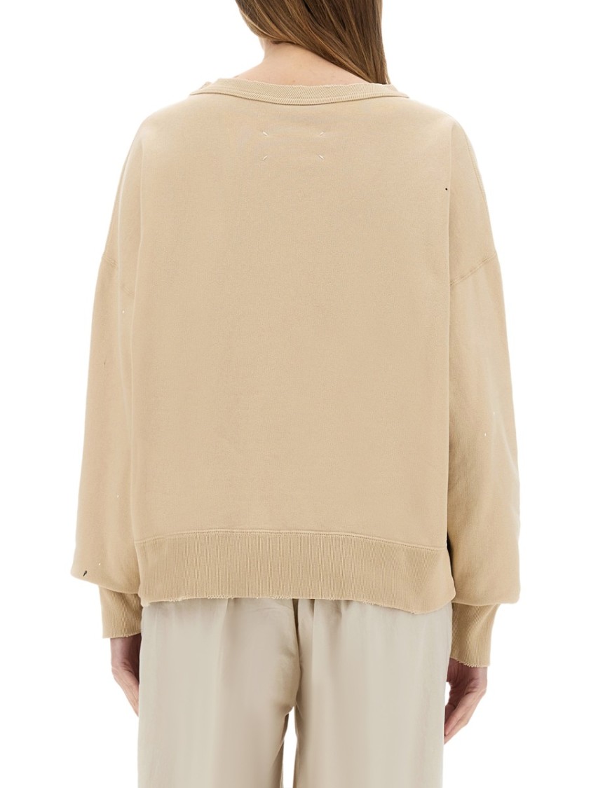 パーカー・フーディ Maison Margiela Cropped Cotton Sweatshirt With Handwritten Maison Margiela Cropped Cotton Sweatshirt With Handwritten