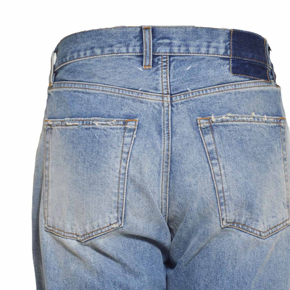Maison Margiela Full Length 5 Pocket Straight Denim Jeans In Blue