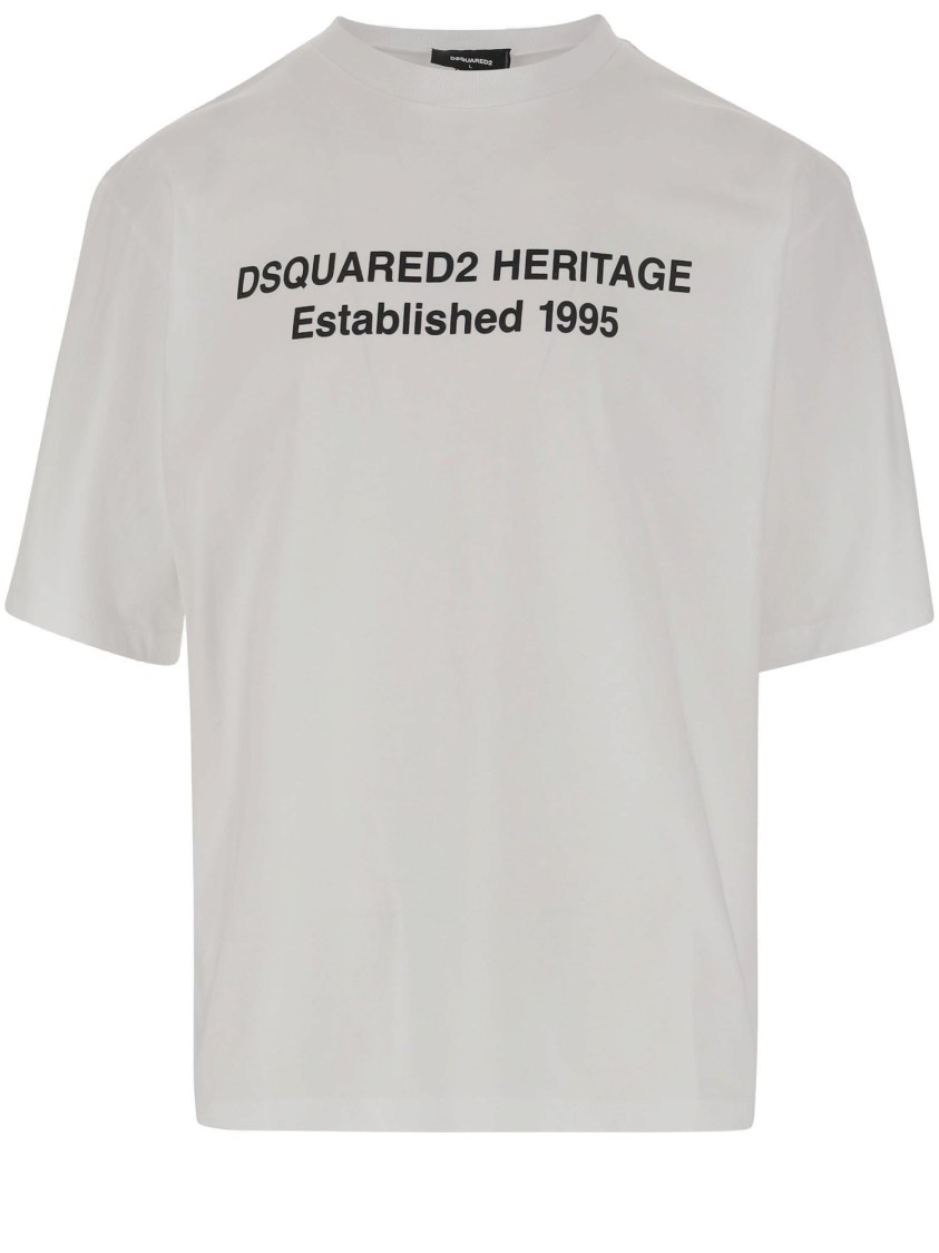 Dsquared2 White Loose Fit Heritage T-shirt In White