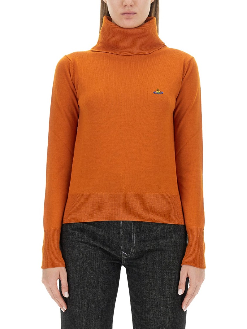 Vivienne Westwood Giulia Turtleneck Jersey In Orange