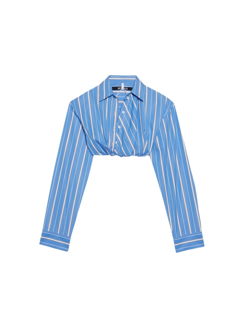 Jacquemus La Chemise Bahia Courte In Blue