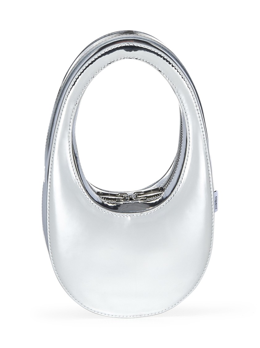 Shop Coperni Mirrored Silver Crossbody Bag