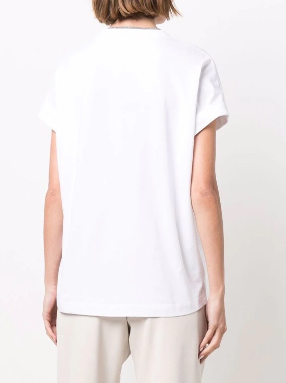 Brunello Cucinelli V-Neck Top With Rolled Sleeves And