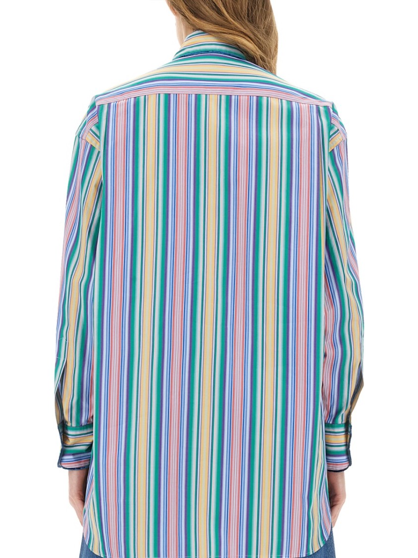 Etro Multi-coloured Striped Cotton Shirt Women In Multicolor