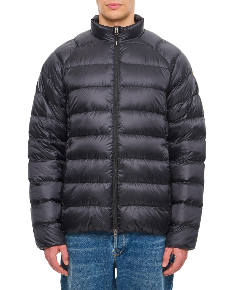 Pyrenex High Collar Puffer Quilted Jacket In Black