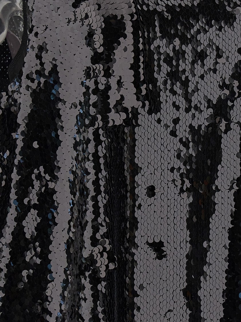 Comme Des Garçons Black Sequin Top In Black