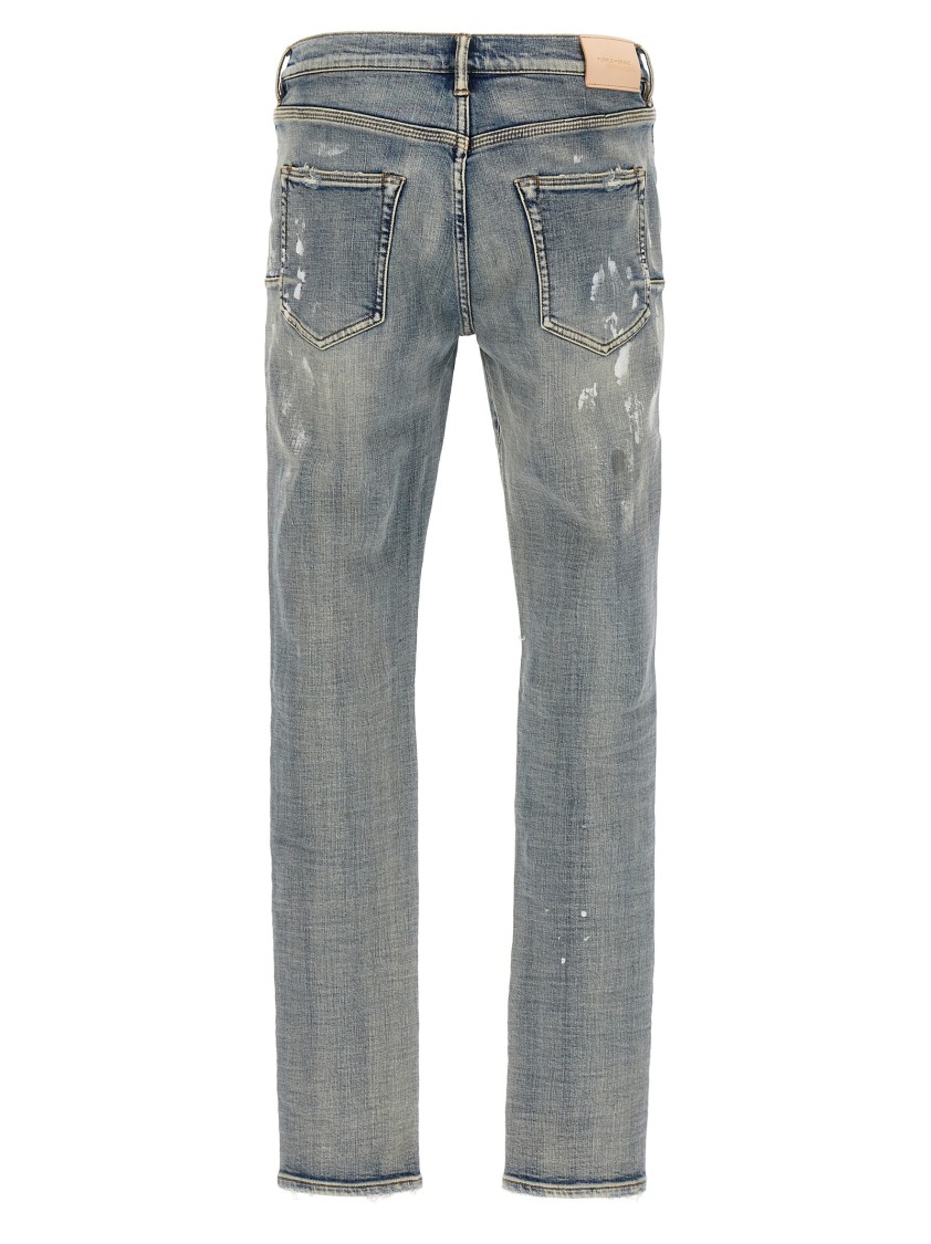 Purple Slim Fit Jeans In Gray