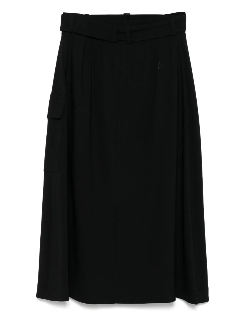 Joseph Pernette Midi Skirt With Concealed Fastening In Black