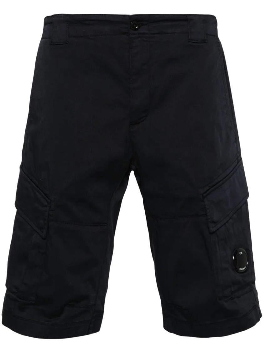 C.p. Company C. P. Company Man Shorts & Bermuda Shorts Midnight Blue Size 30 Cotton, Elastane In Black