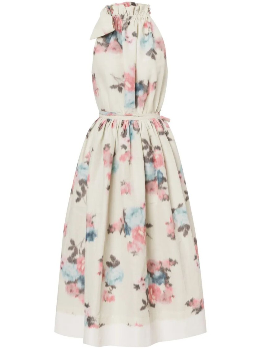 Philosophy Di Lorenzo Serafini Halter Neck Midi Dress With Floral Print