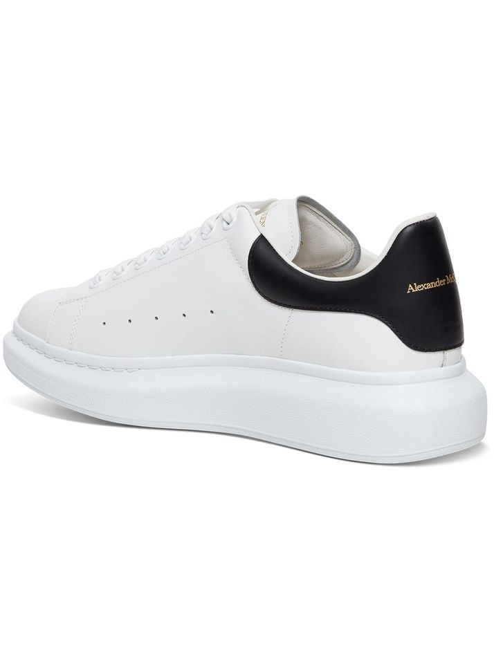 Alexander Mcqueen Oversized Leather Sneakers With Sole In White