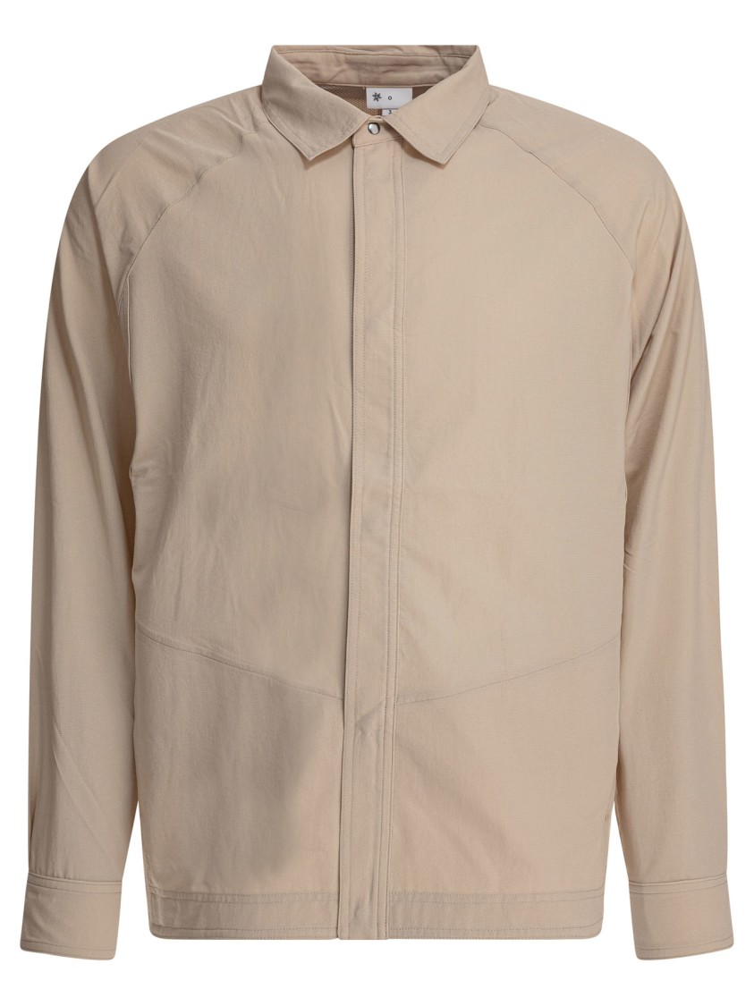 Goldwin Logo-embroidered Buttoned Shirt In Brown