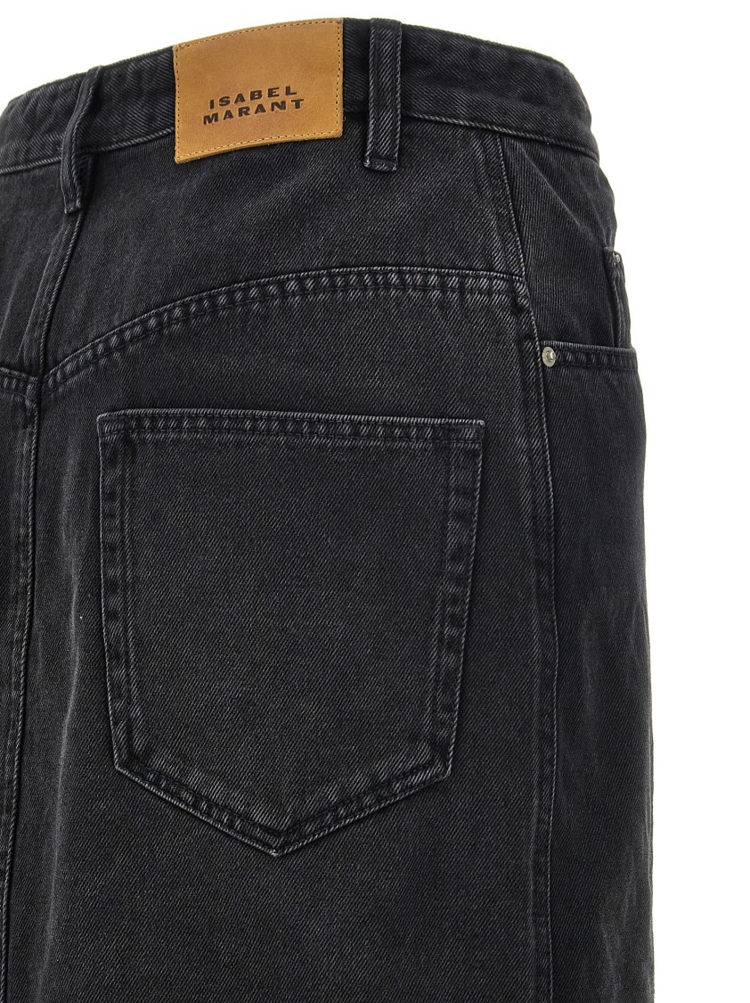 Isabel Marant Étoile Marant Etoile Vandy Denim Cotton Skirt In Blue