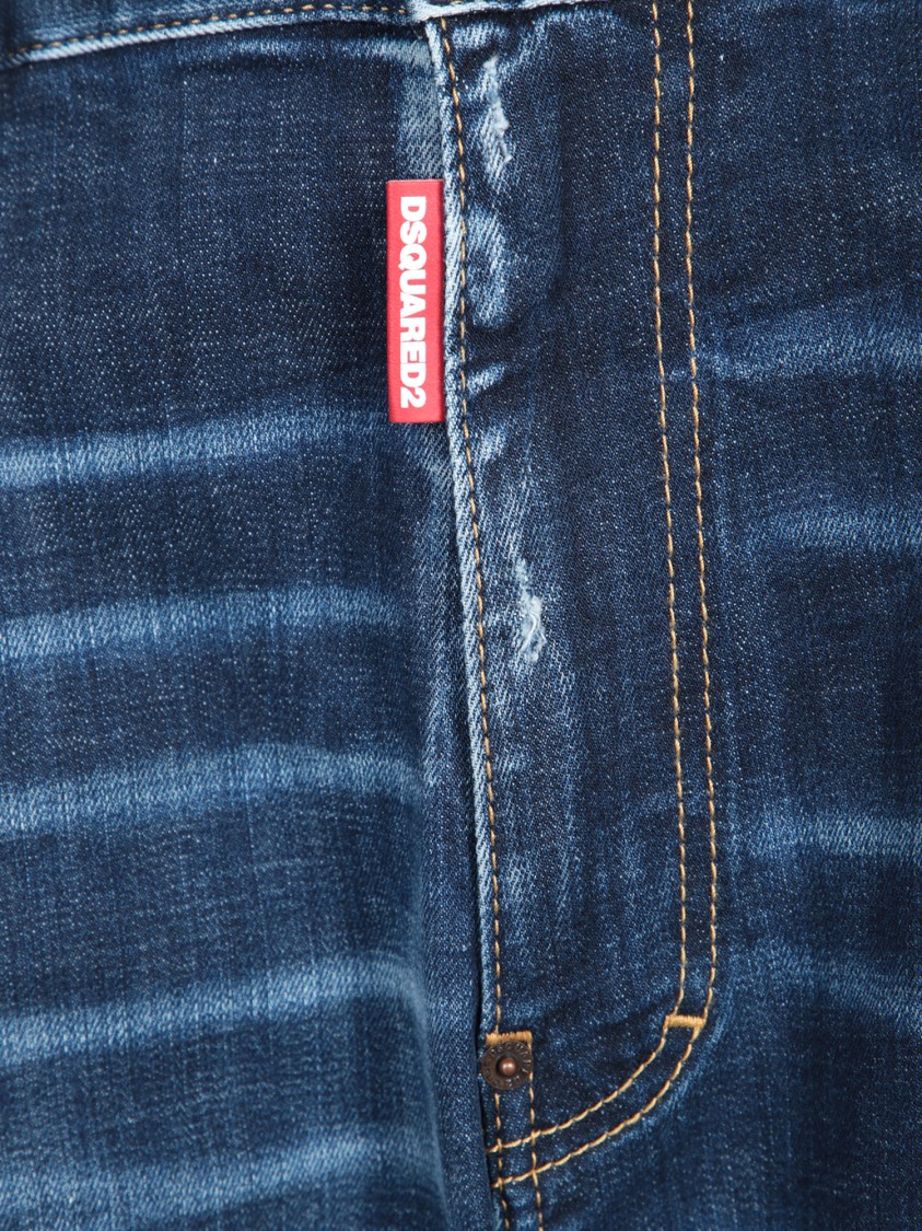 DSQUARED2 DSQUARED2 GRADIENT WASH DENIM TROUSERS WITH DISTRESSED DETAILING