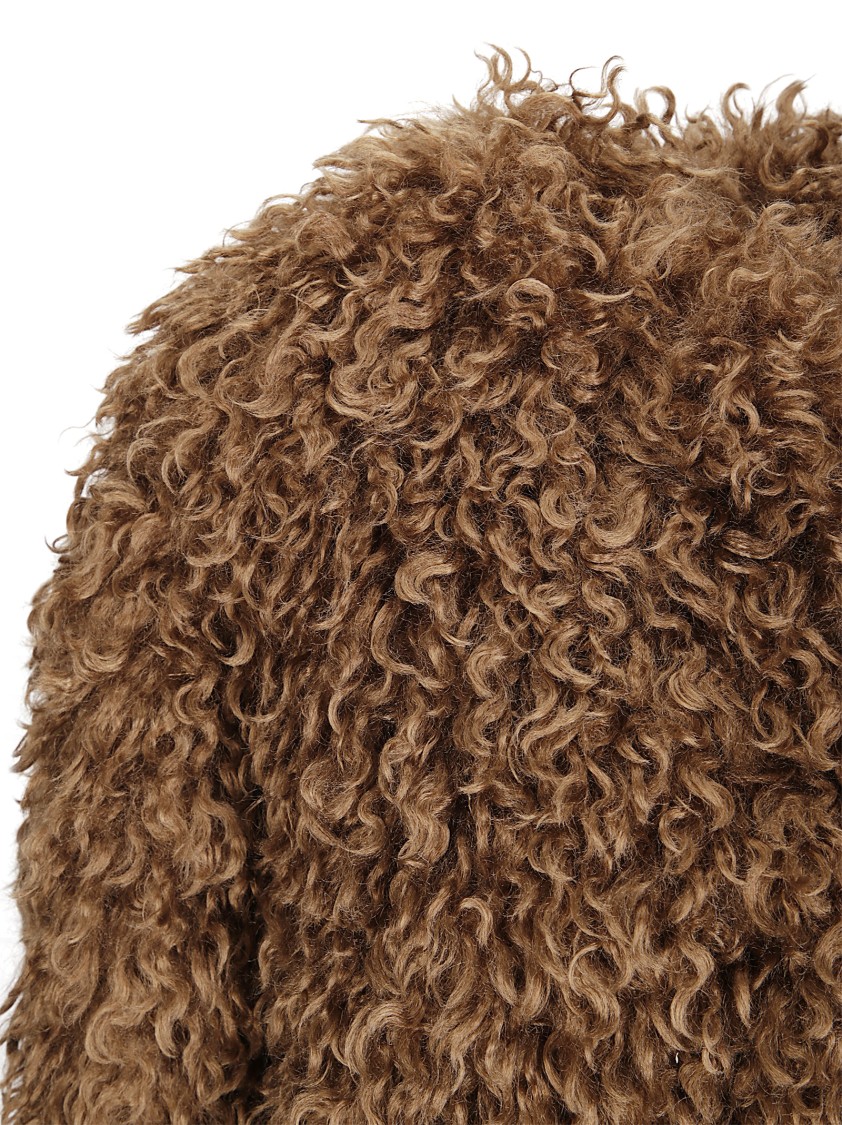 Tagliatore Short Fur Coat In Synthetic Fabric In Brown
