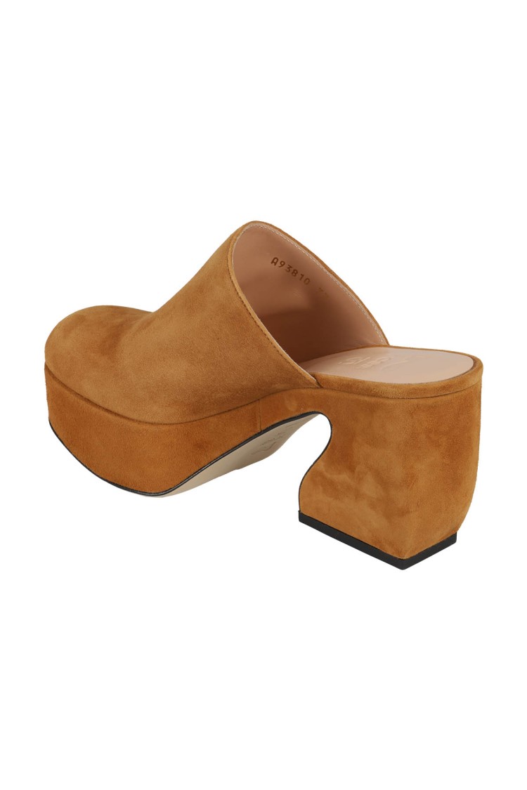 Si Rossi Tan Suede Mules In Brown