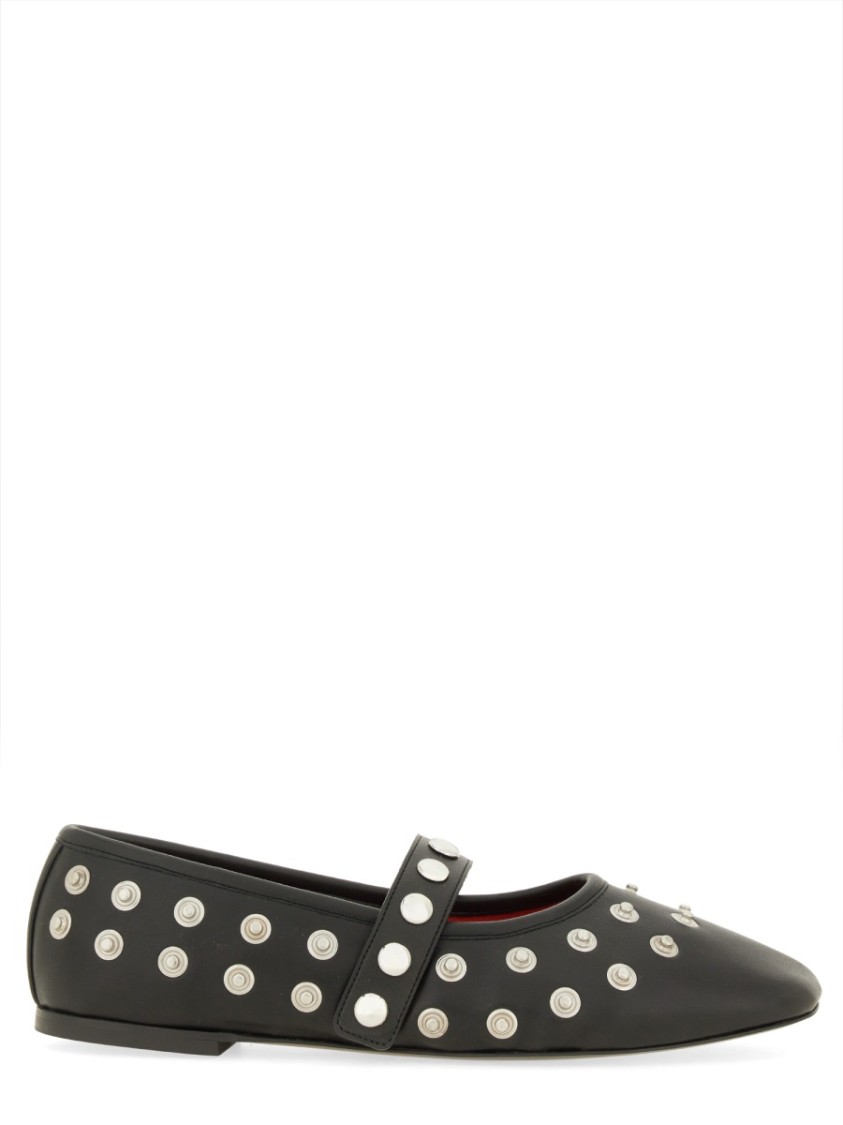 Stella Mccartney Ryder Vegan Embellished Mary Jane Ballerina Flats In Black