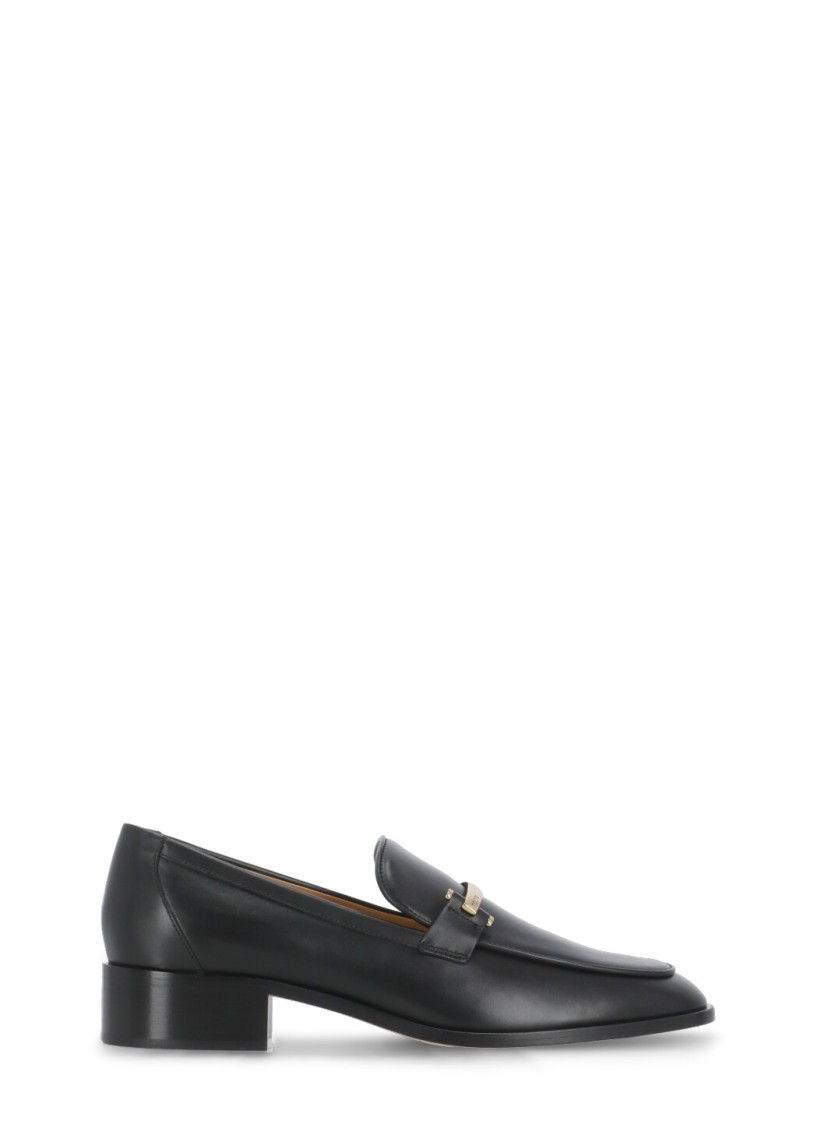 TOD'S TOD'S BLACK LEATHER LOAFERS 