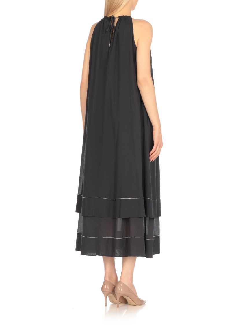 Shop Peserico Blue Cotton Dress