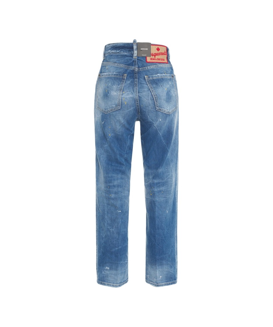 Dsquared2 Used Look Jeans 'boston' In Blue