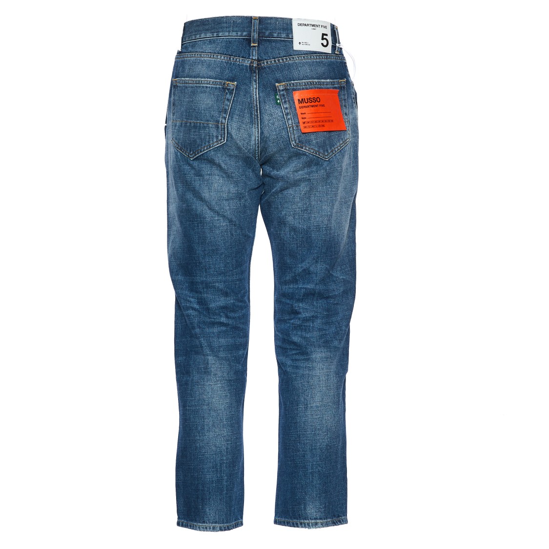 Department Five Relaxed-fit Cropped Denim Jeans In Blue