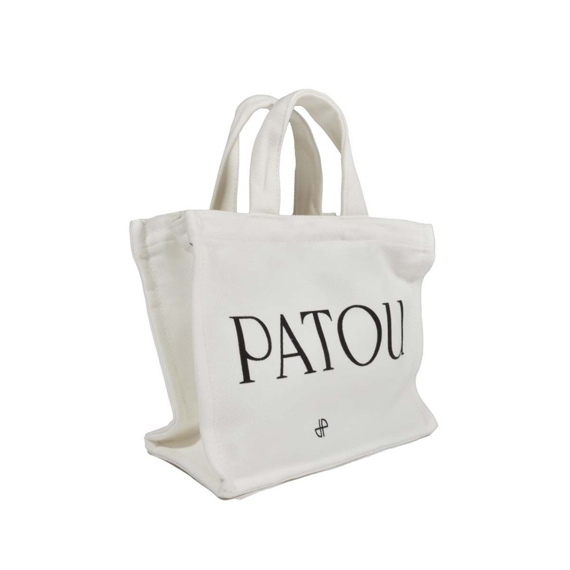 PATOU PATOU CREAM COTTON SMALL TOTE BAG