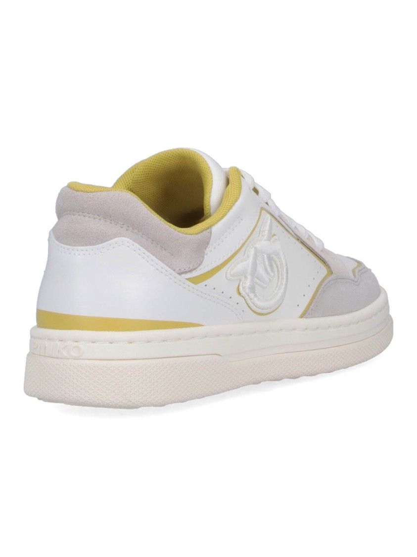 Shop Pinko Logo Low-top Sneakers – White/nylon