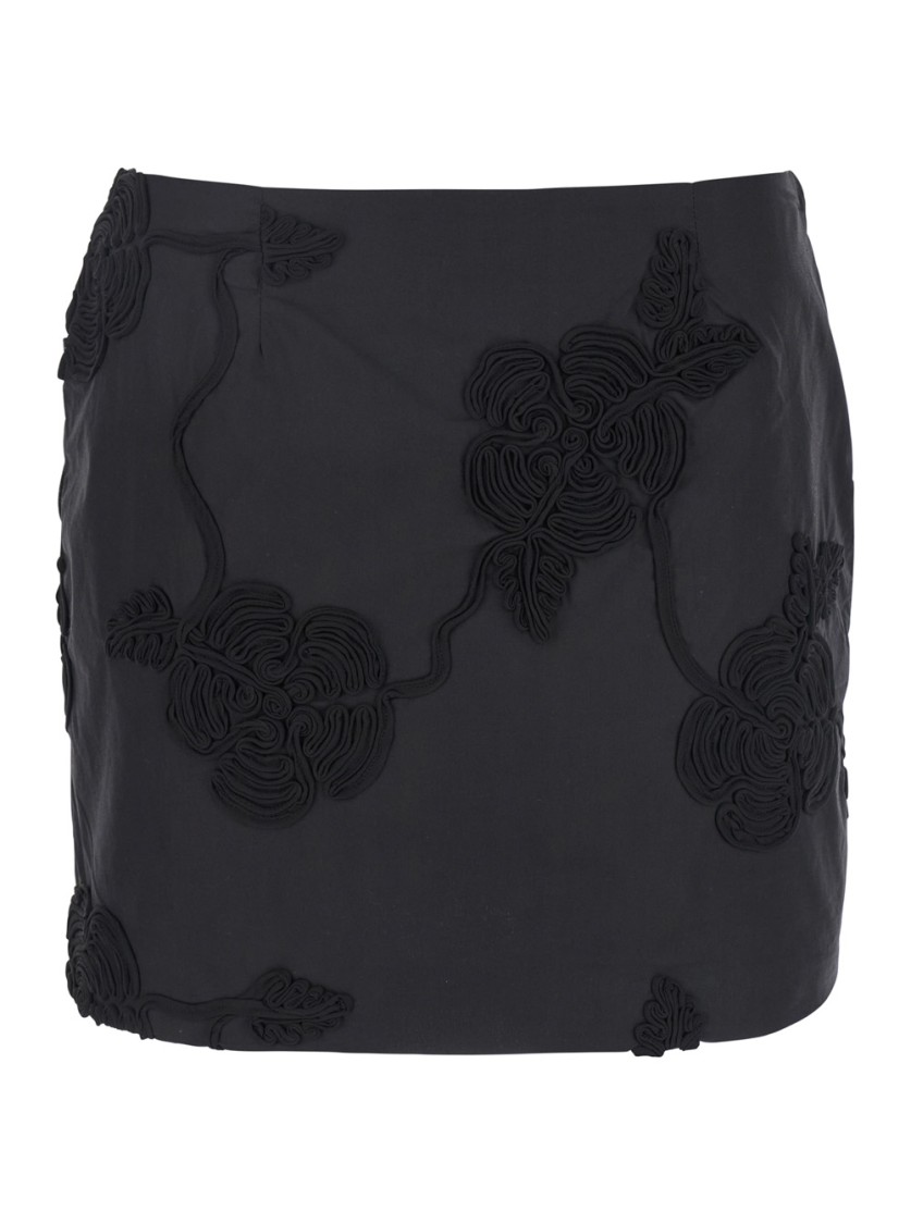 ROTATE BIRGER CHRISTENSEN ROTATE BLACK MINI SKIRT