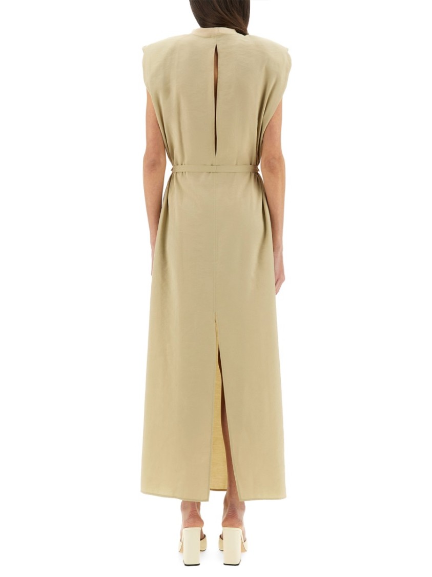 Shop Alysi "peach Touch" Long Dress In Neutrals