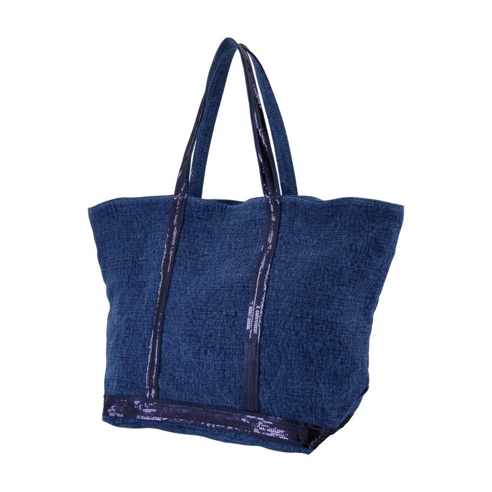 Vanessa Bruno L Zippe Shopper Bag - Linen - Blue In Blue