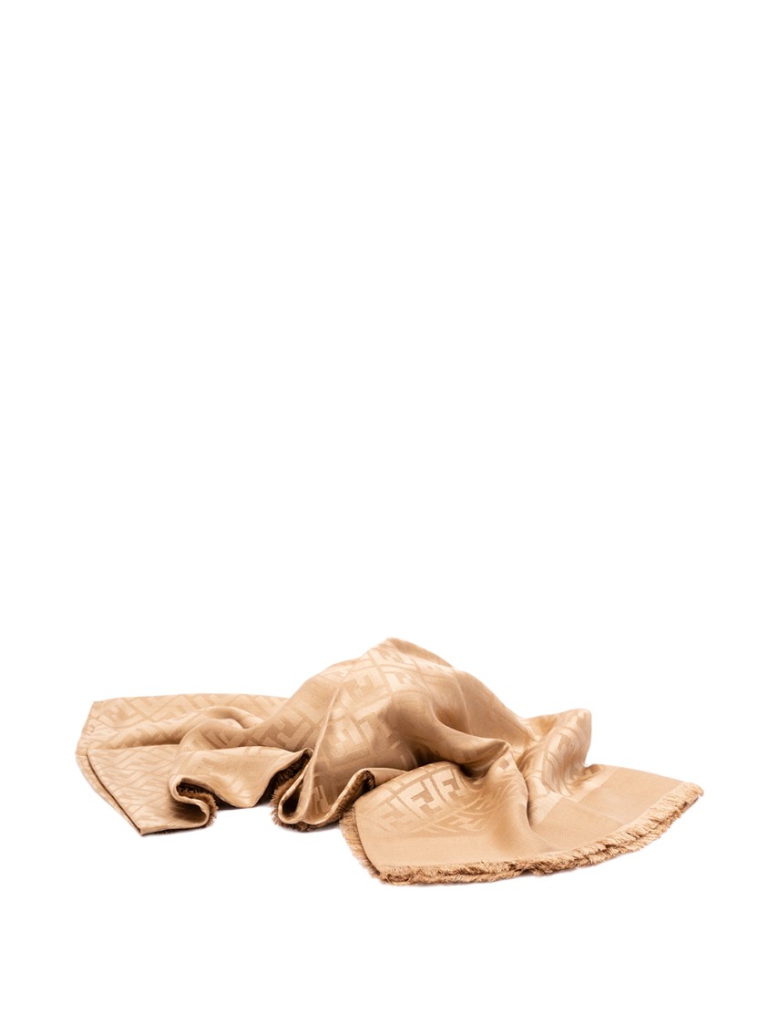 Fendi `ff` Shawl In Neutral