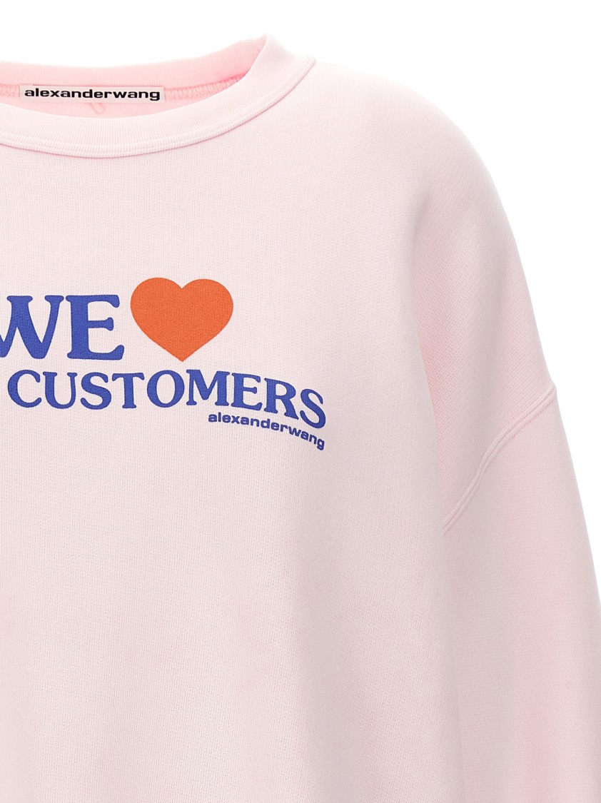 Alexander Wang 'we Love Our Customers' Sweatshirt In Pink