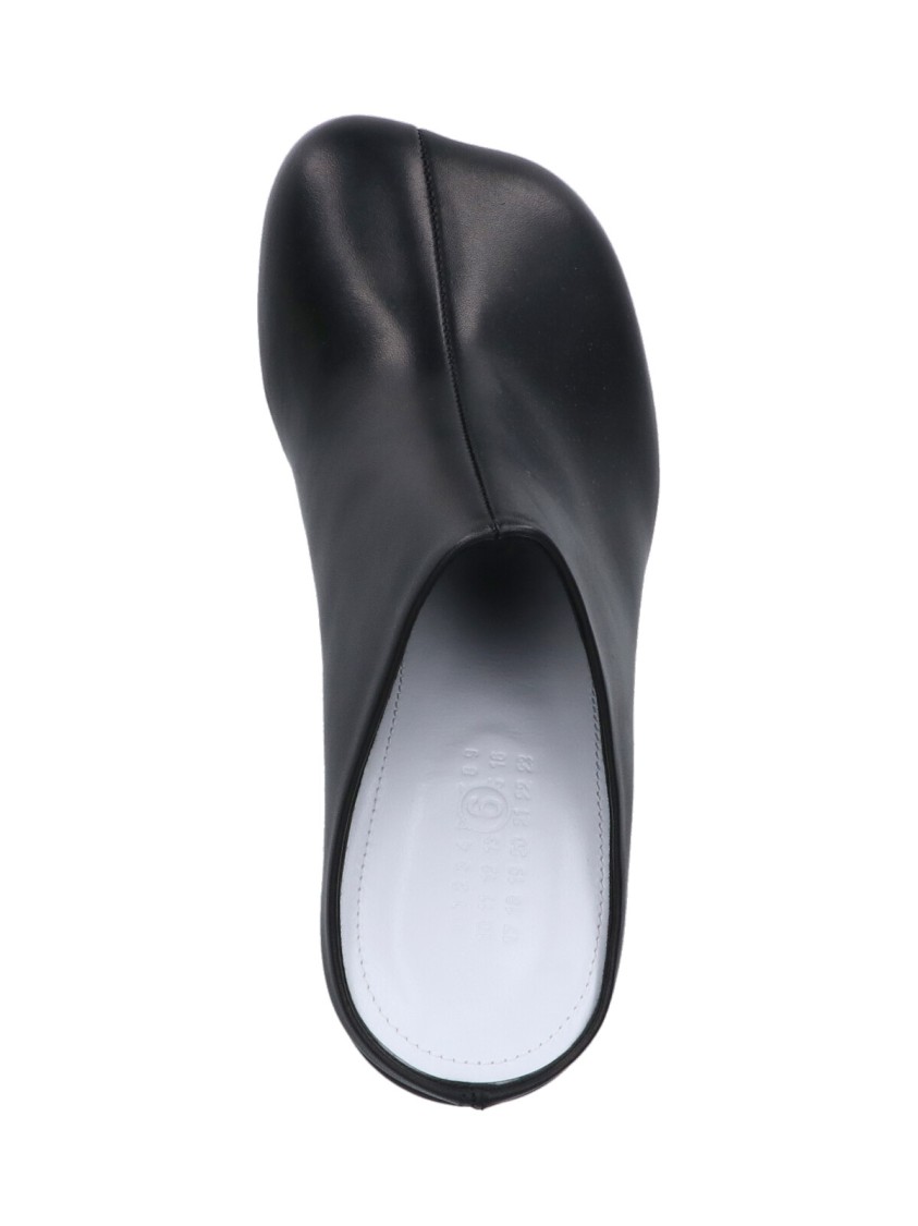 Shop Mm6 Maison Margiela Mm6 By Maison Margiela "anatomic" Platform Mules – Black