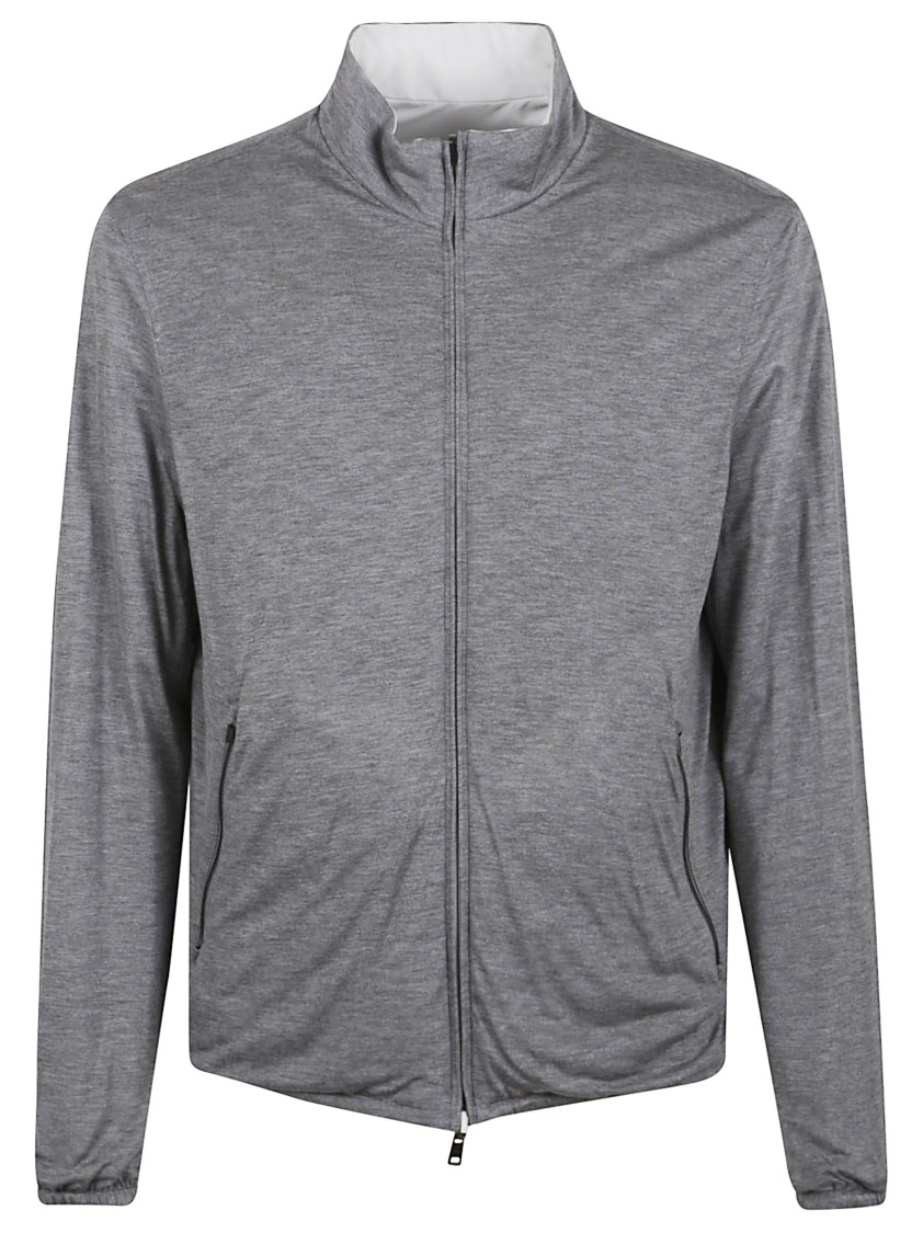 Herno Reversible Nylon And Cotton Jacket With Double Slider Zip Closure