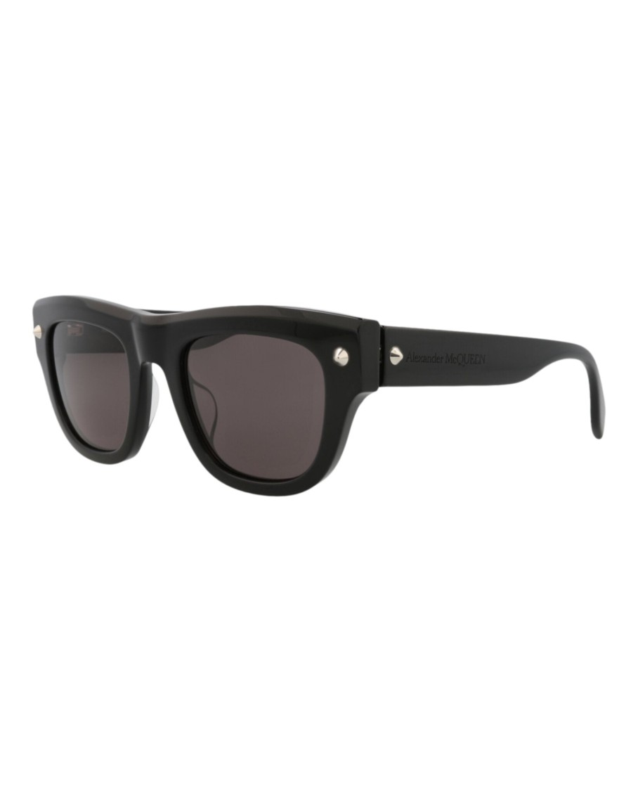 Alexander Mcqueen Square-frame Recycled Acetate Sunglasses In Gray