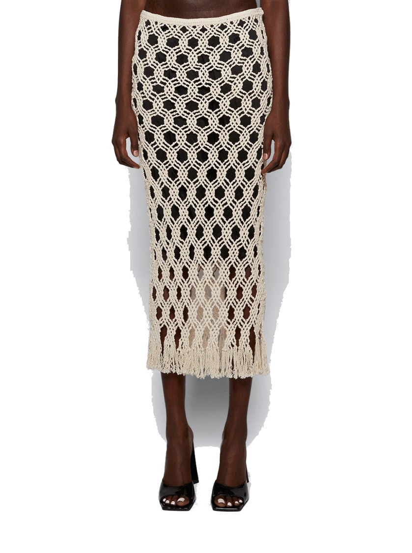 Shop Diotima Sparrow Skirt Natural & Black In Neutrals