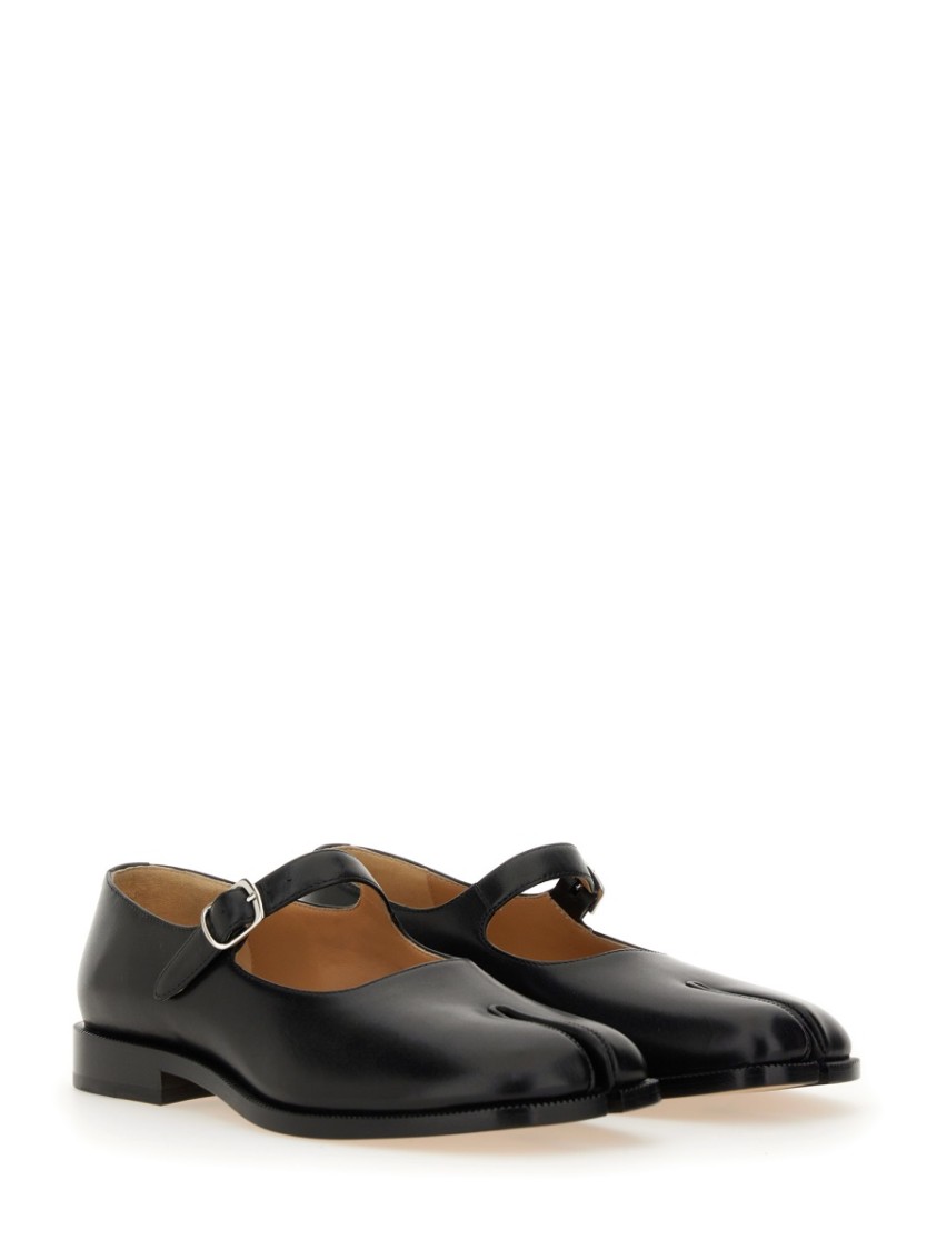 Shop Maison Margiela Mary Jane Tabi In Black