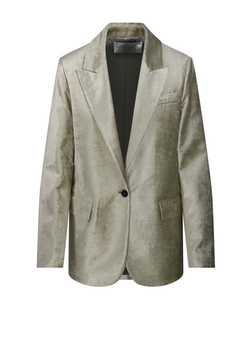 Shop Forte Forte Stretch Jacket In Green