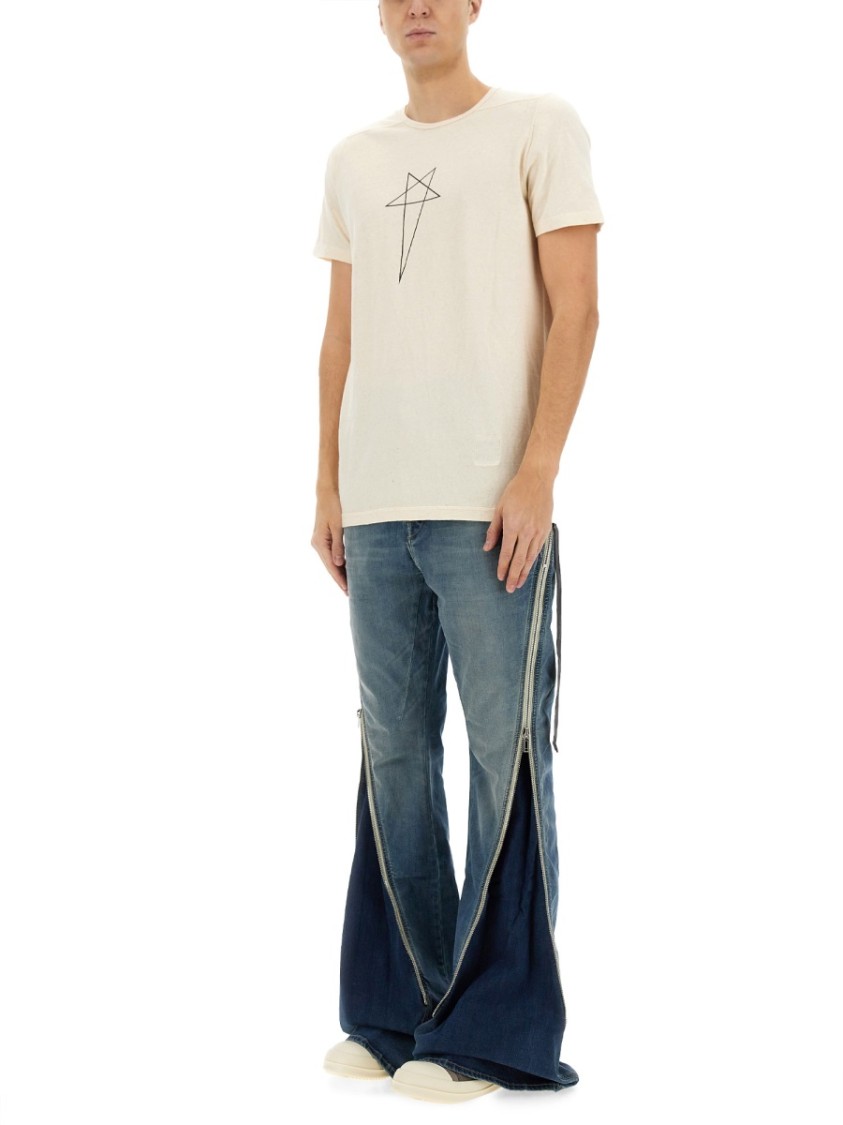 Rick Owens Drkshdw Indigo Hollywood Bolan Banana Jeans In Blue