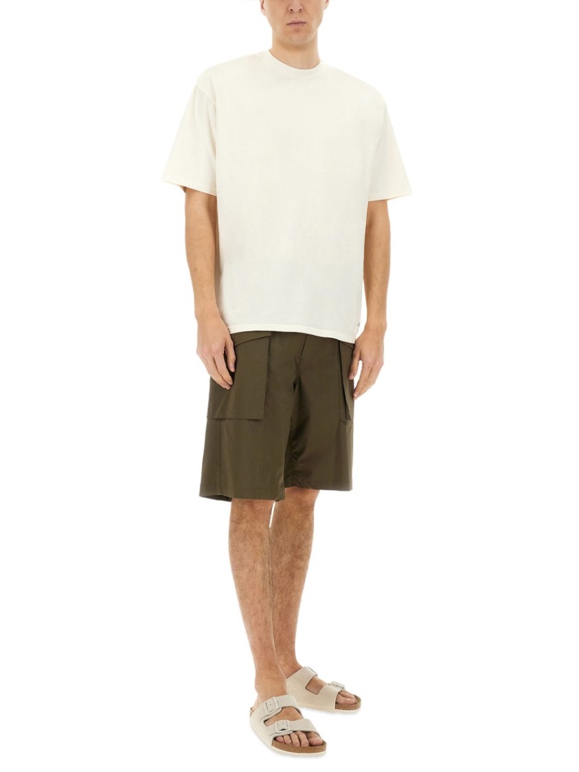 Shop Aspesi "lou" Bermuda Shorts In Neutrals