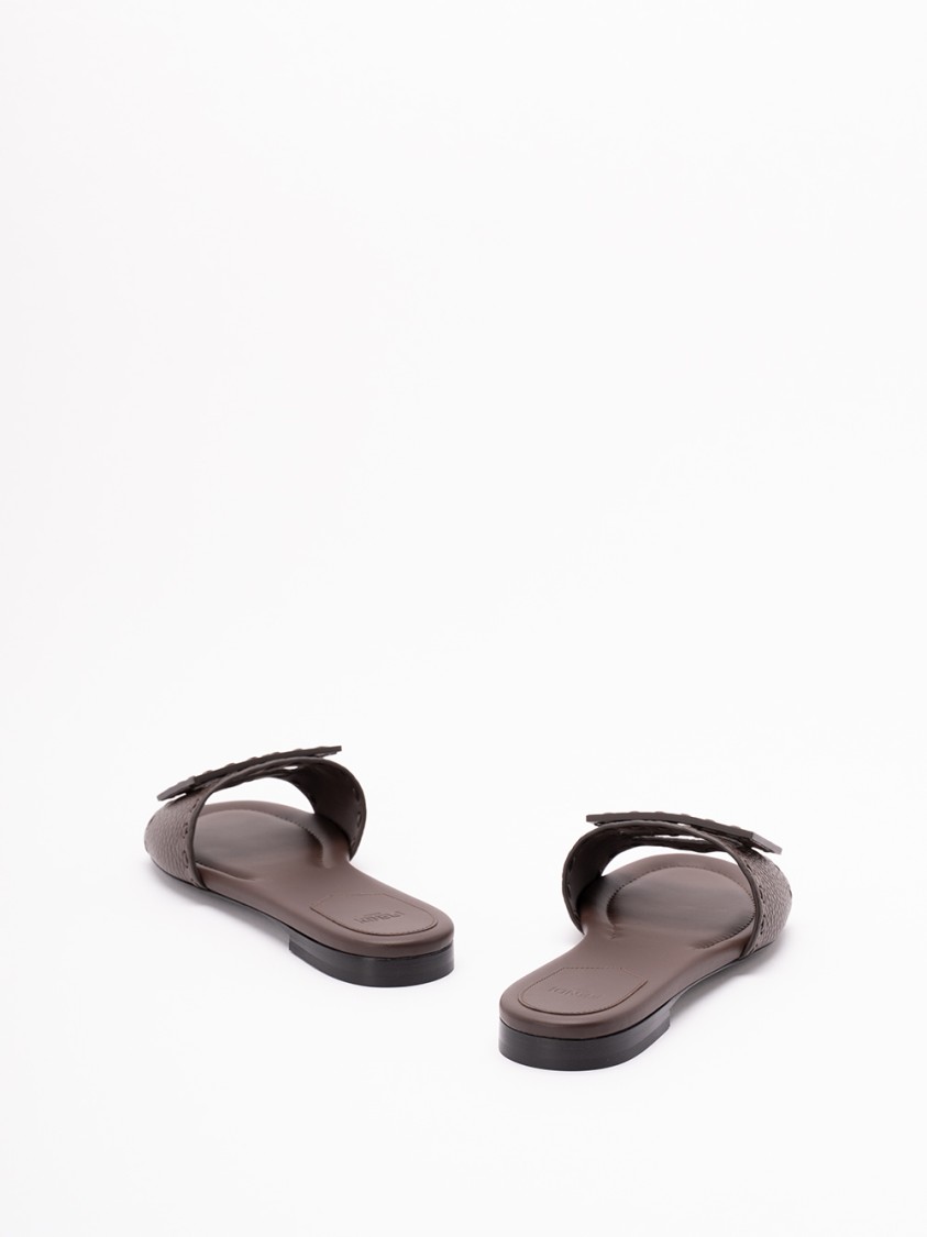 Fendi `ff` Slides In Brown